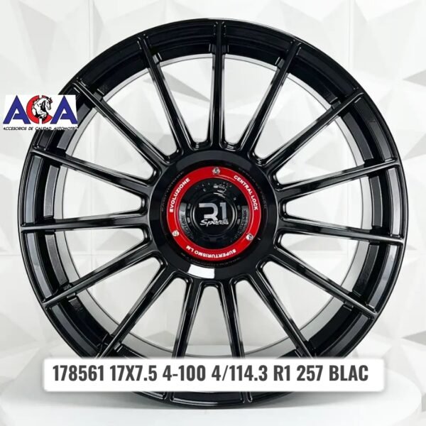 178561 RIN 17X7.5 B:4/100-4/114.3 R1 257 BLAC