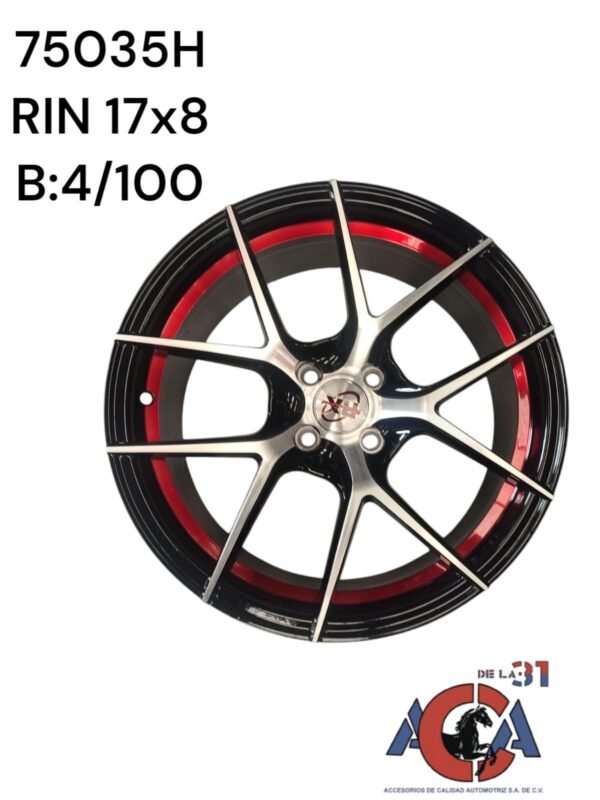 75035H RIN 17X8 B:4/100 BMF RED LINE